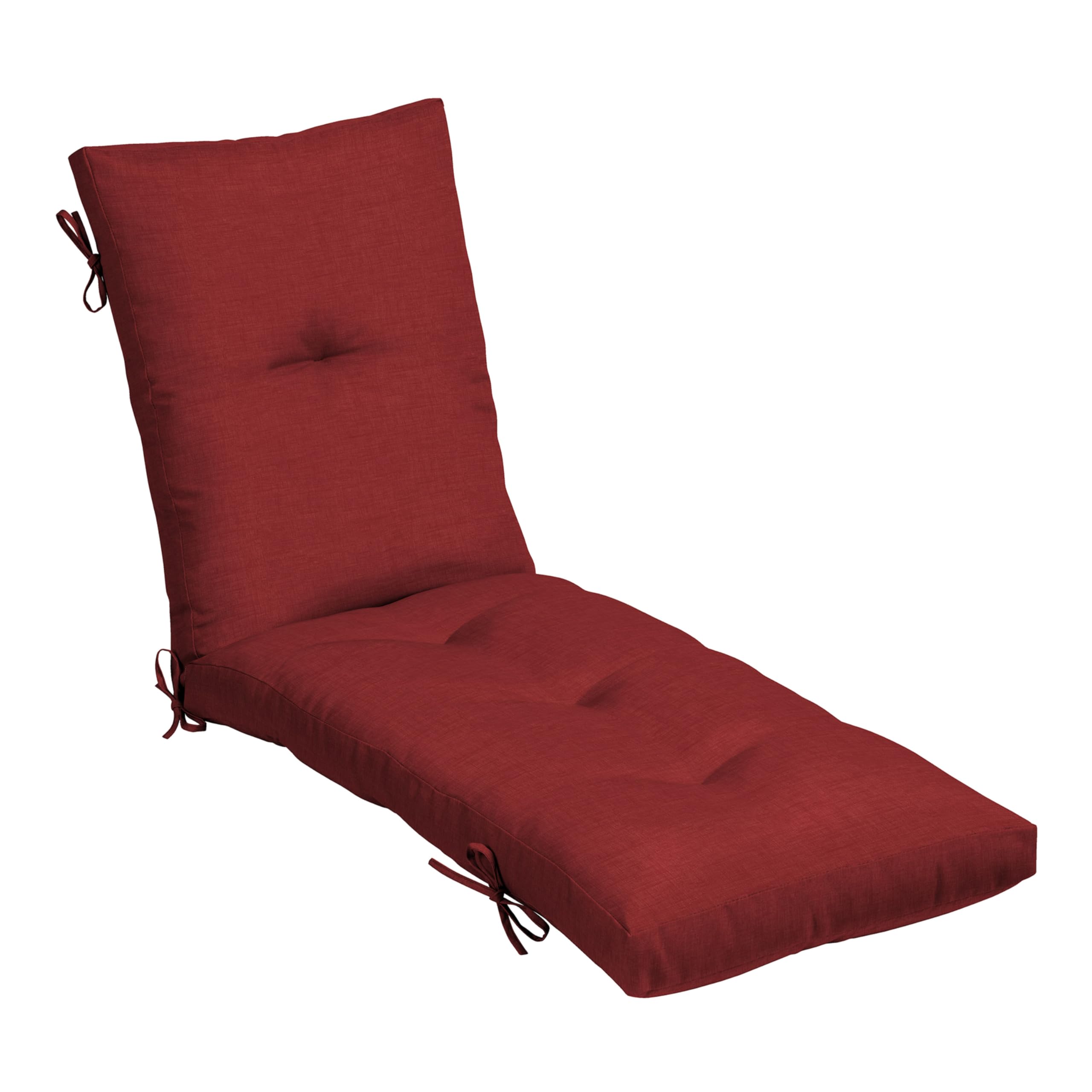 Arden Selections front view of ruby red chaise cushion showing tailored comfort