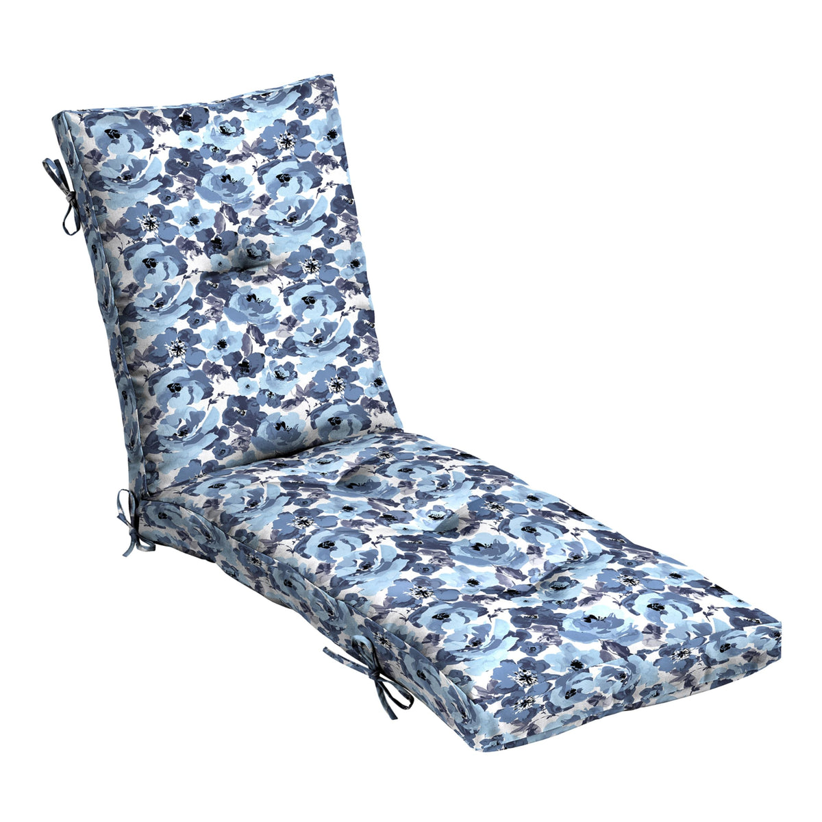 Arden Selections front view of chaise cushion showing floral pattern and fit benefit