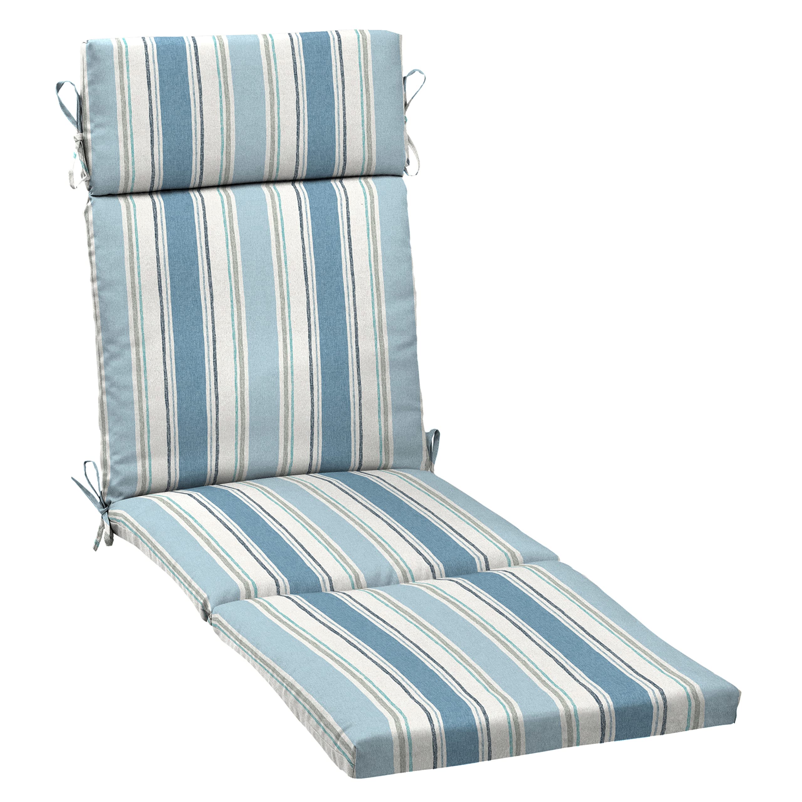 Arden Selections front view showing French blue linen stripe and neat finish