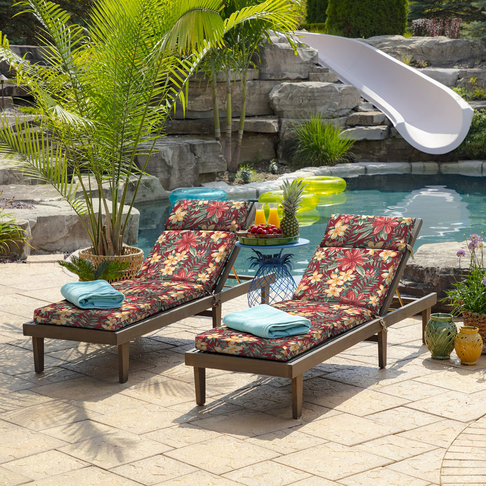 Arden Selections cushion beside footrest showing full-size 21x72 scale for compatibility