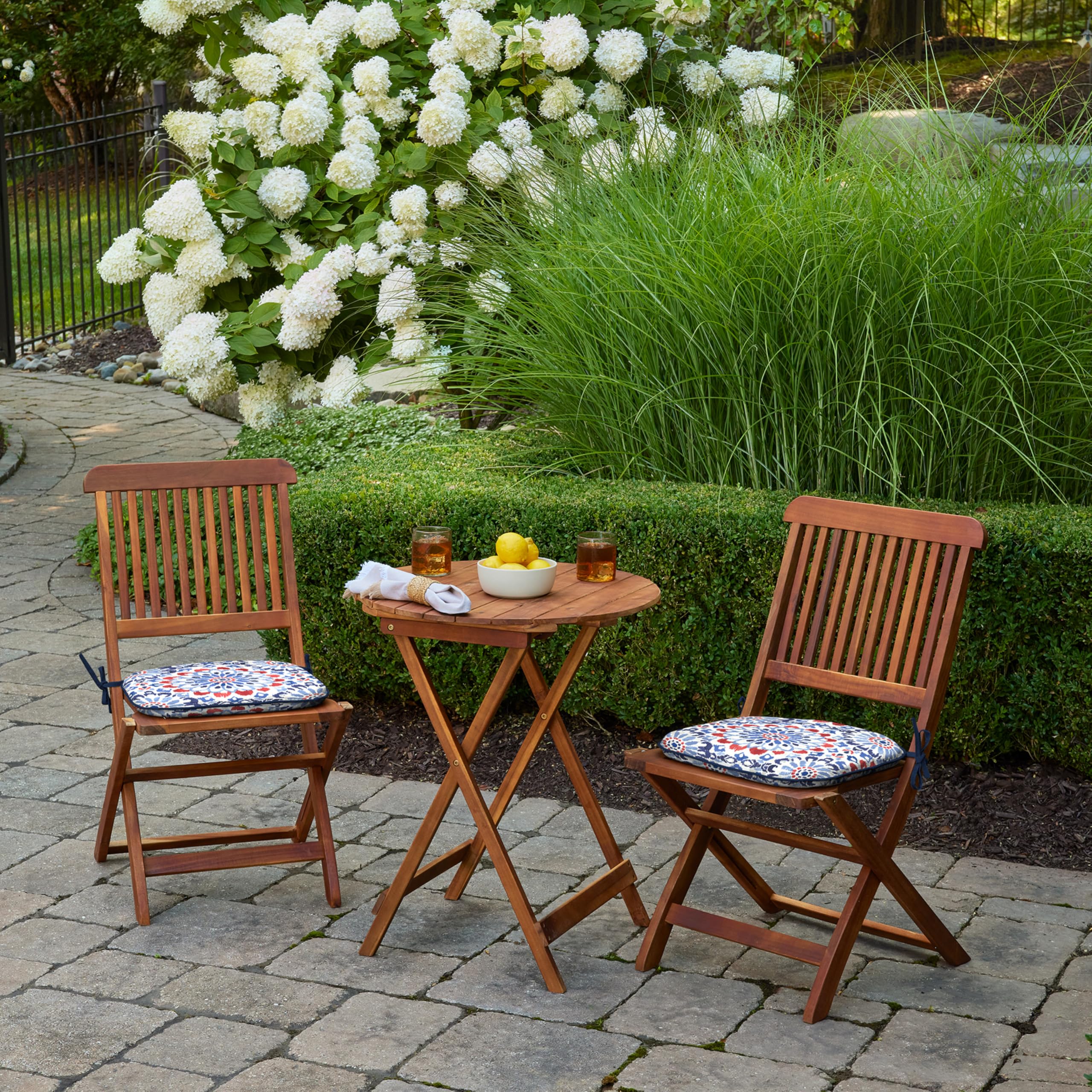 Arden Selections close-up of Clark Blue polyester texture highlighting water repellency