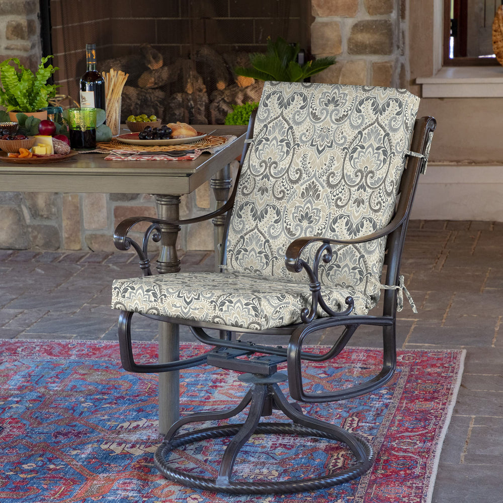 Arden Selections close-up of damask fabric texture highlighting durable finish