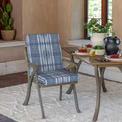 Arden Selections close-up of polyester fabric texture and stripe pattern, highlighting durability
