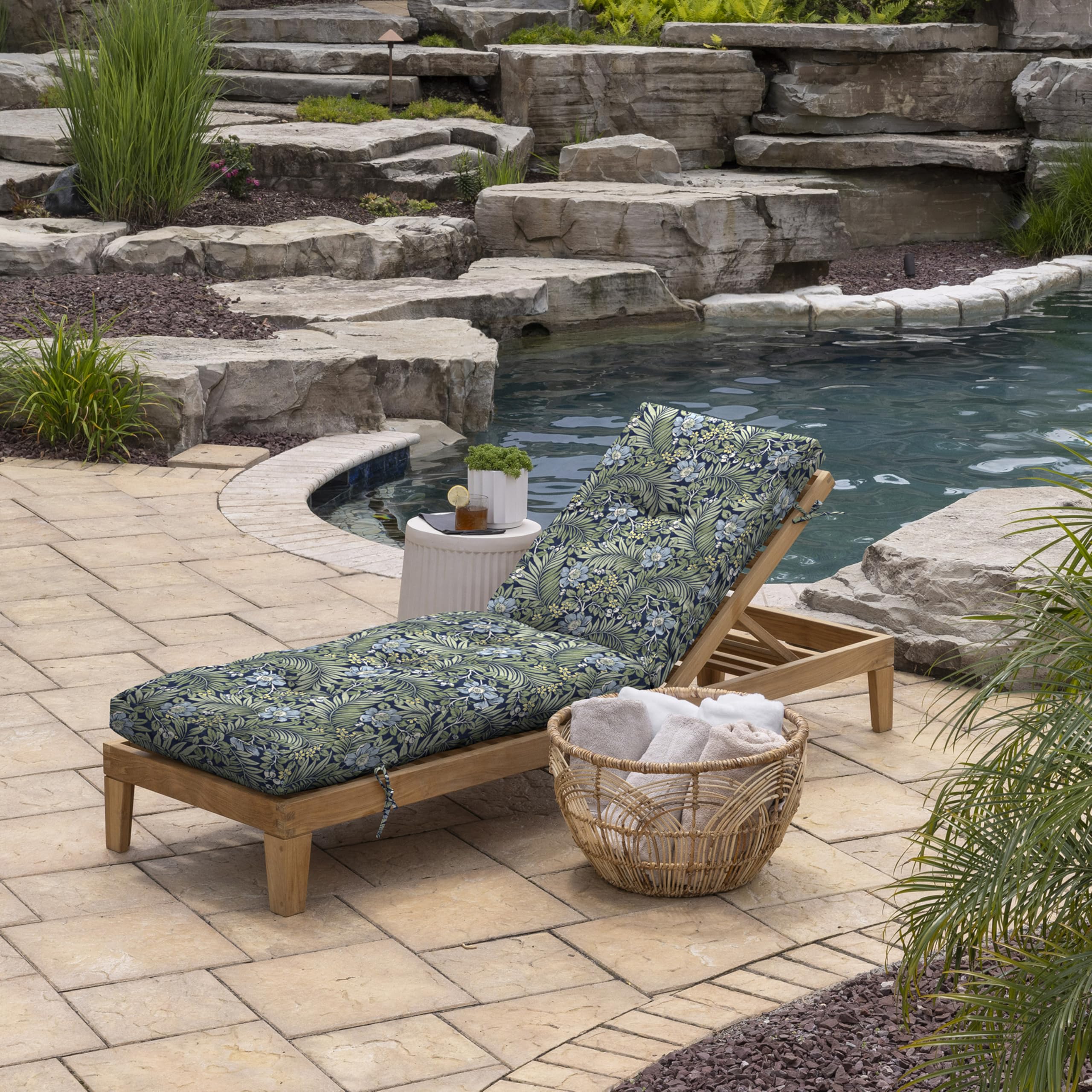 Arden Selections close-up tufting and outdoor fabric texture demonstrating durable finish