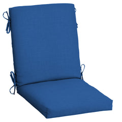 Arden Selections front view of cobalt blue chair cushion showing full set and color vibrancy