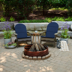 Arden Selections detail of ties securing cushion to chair for stability