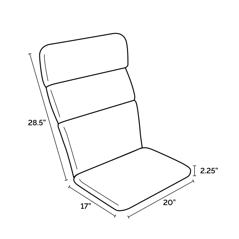 Arden Selections detail elastic strap secures cushion to chair for stability