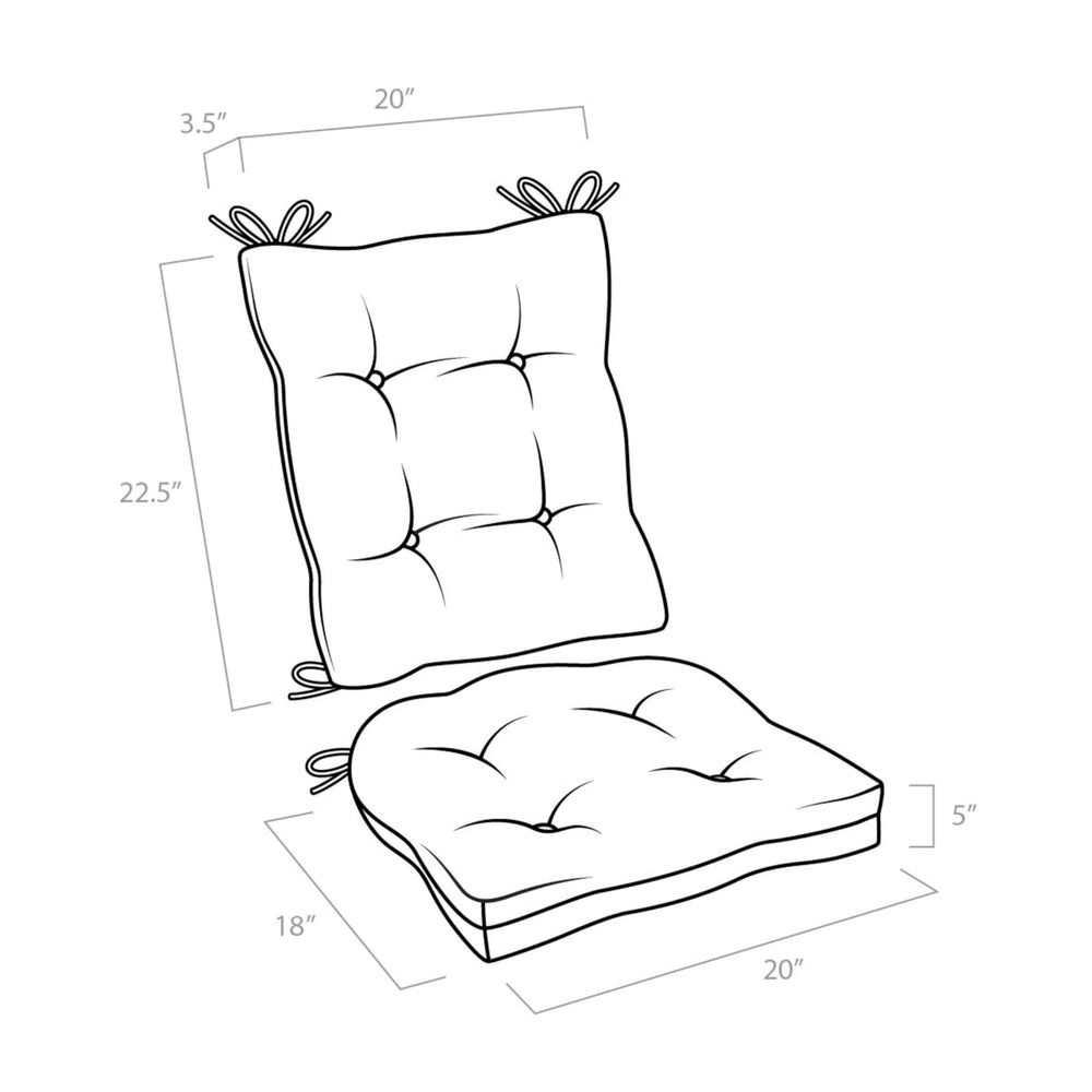 Arden Selections seat cushion compressed to show supportive five-inch loft