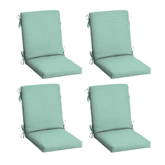 Arden Selections front view of 4-pack aqua cushions showing coordinated color and set benefit