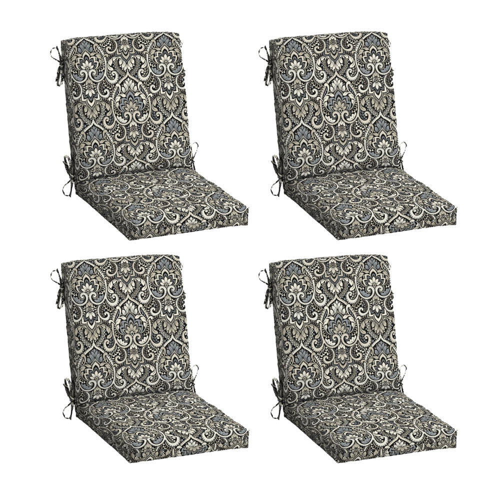 Arden Selections front view showing black damask cushions and benefit of coordinated style