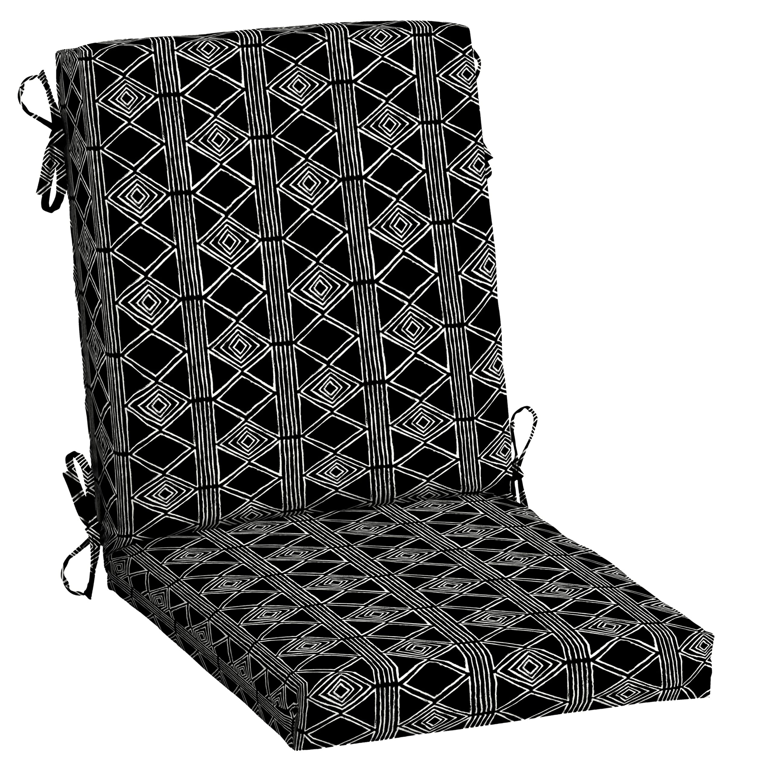 Arden Selections front view cushion shows black global stripe and immediate style benefit