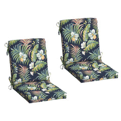 Arden Selections front view of blue tropical cushion pack shows vibrant outdoor style