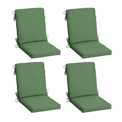 Arden Selections front view of four moss green cushions showing coordinated set and neat finish