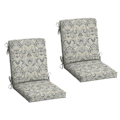 Arden Selections front view of neutral damask cushions showing elegant outdoor style