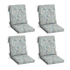 Arden Selections front view of four pistachio botanical cushions shows coordinated style and seating benefit
