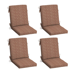 Arden Selections front view of four rust red cushions showing coordinated set and color