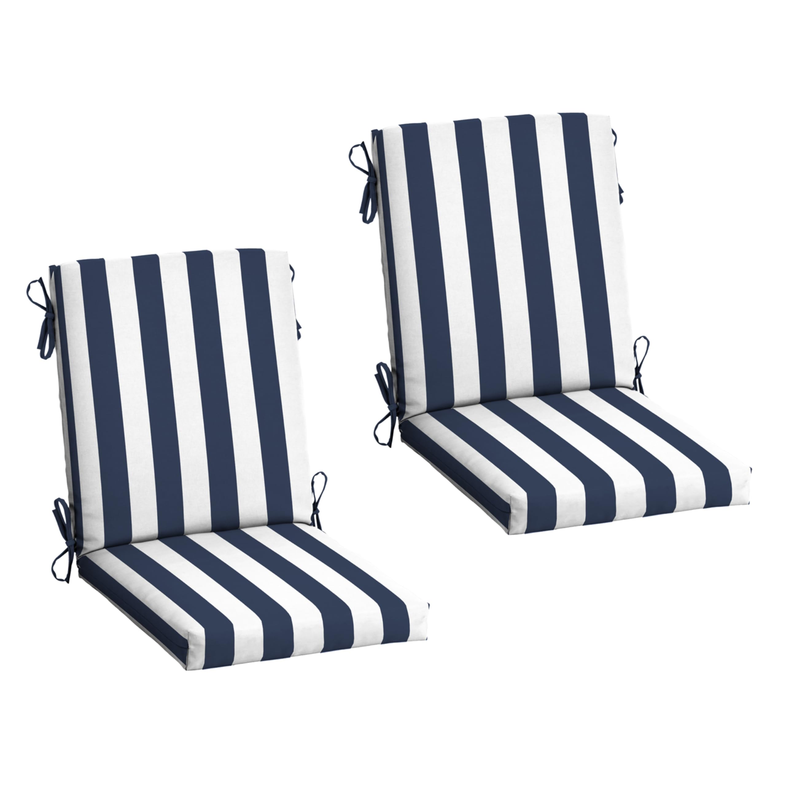 Arden Selections front packaging showing sapphire cabana stripe and two cushions, highlights coordinated look