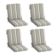 Arden Selections front view of taupe grey stripe cushion showing full design and comfort