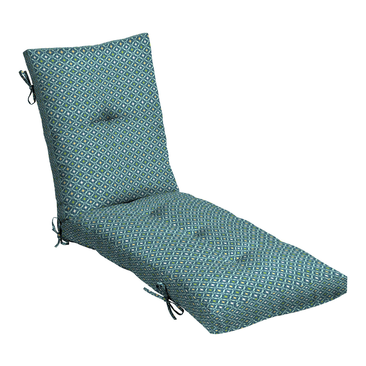 Arden Selections front view of Alana Tile chaise cushion showing full coverage and comfort