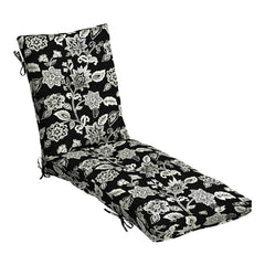 Arden Selections front view of the ashland black jacobean chaise cushion showing pattern and fit