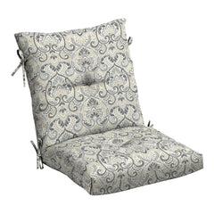 Arden Selections front view of Aurora Damask cushion showing tufted comfort