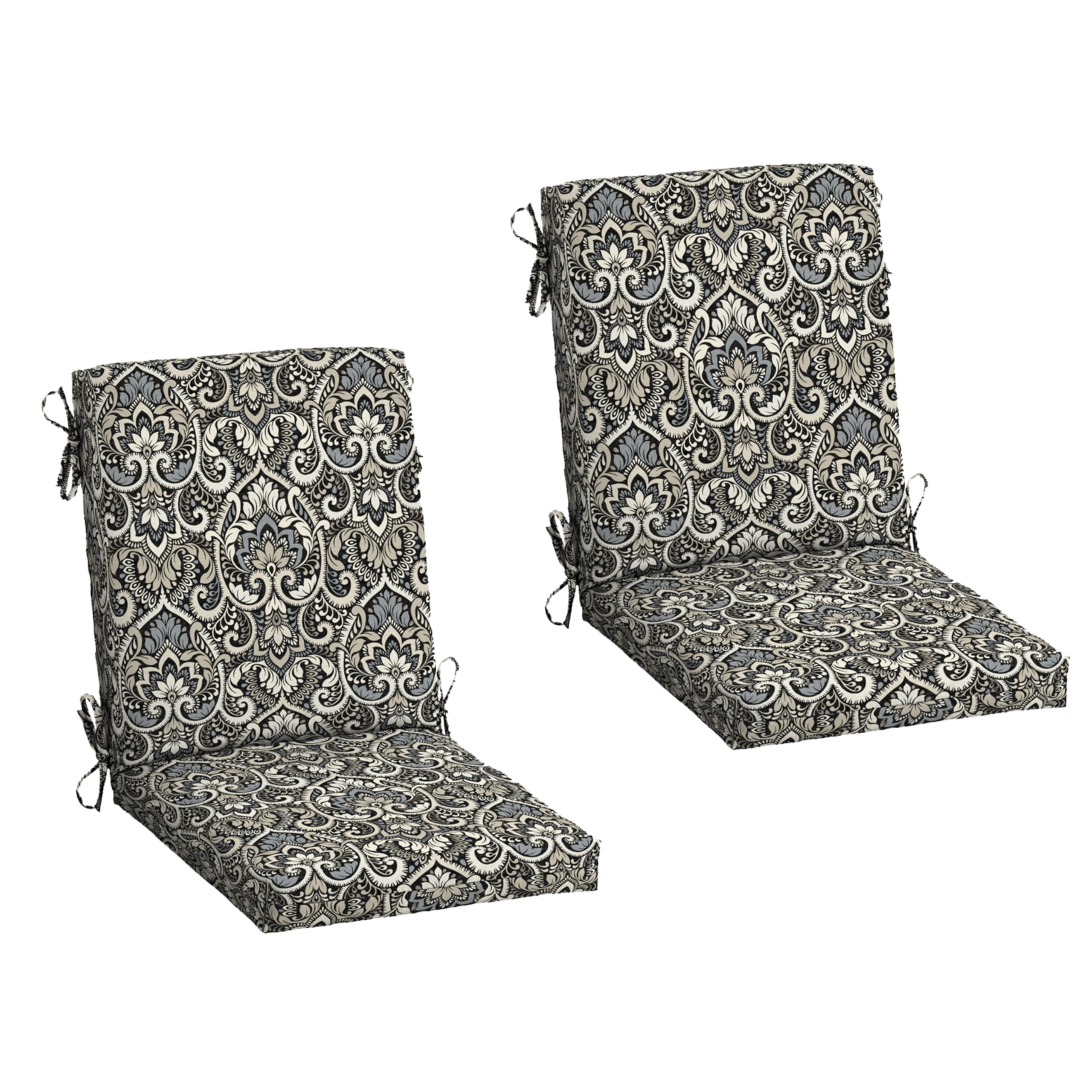 Arden Selections front view of Black Aurora Damask cushions shows stylish protection