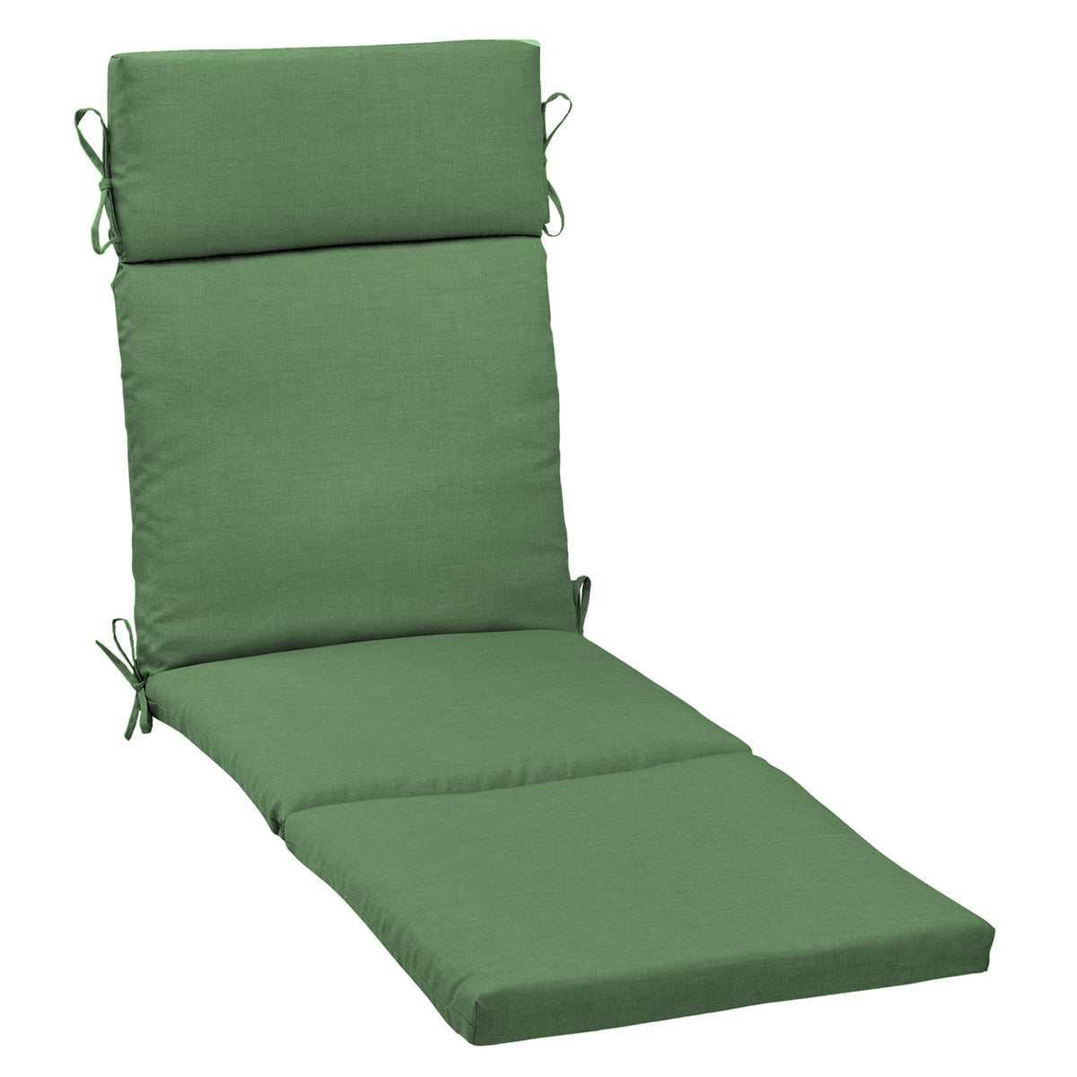 Arden Selections front view of bright moss green chaise cushion showing clean fit