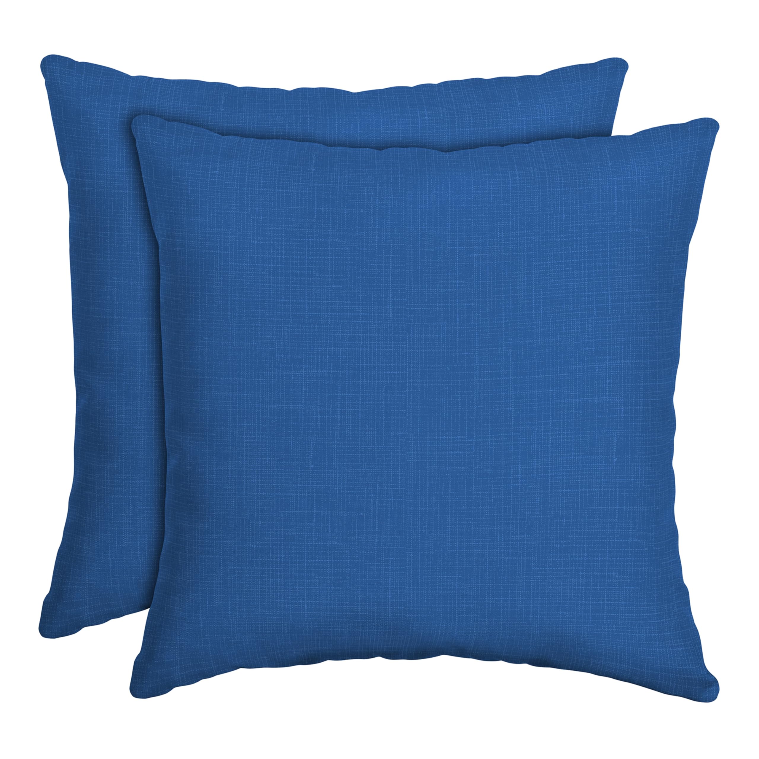 Arden Selections front view of cobalt blue pillows showing clean lines and color