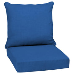 Arden Selections front view cobalt blue cushion set shows stylish outdoor upgrade