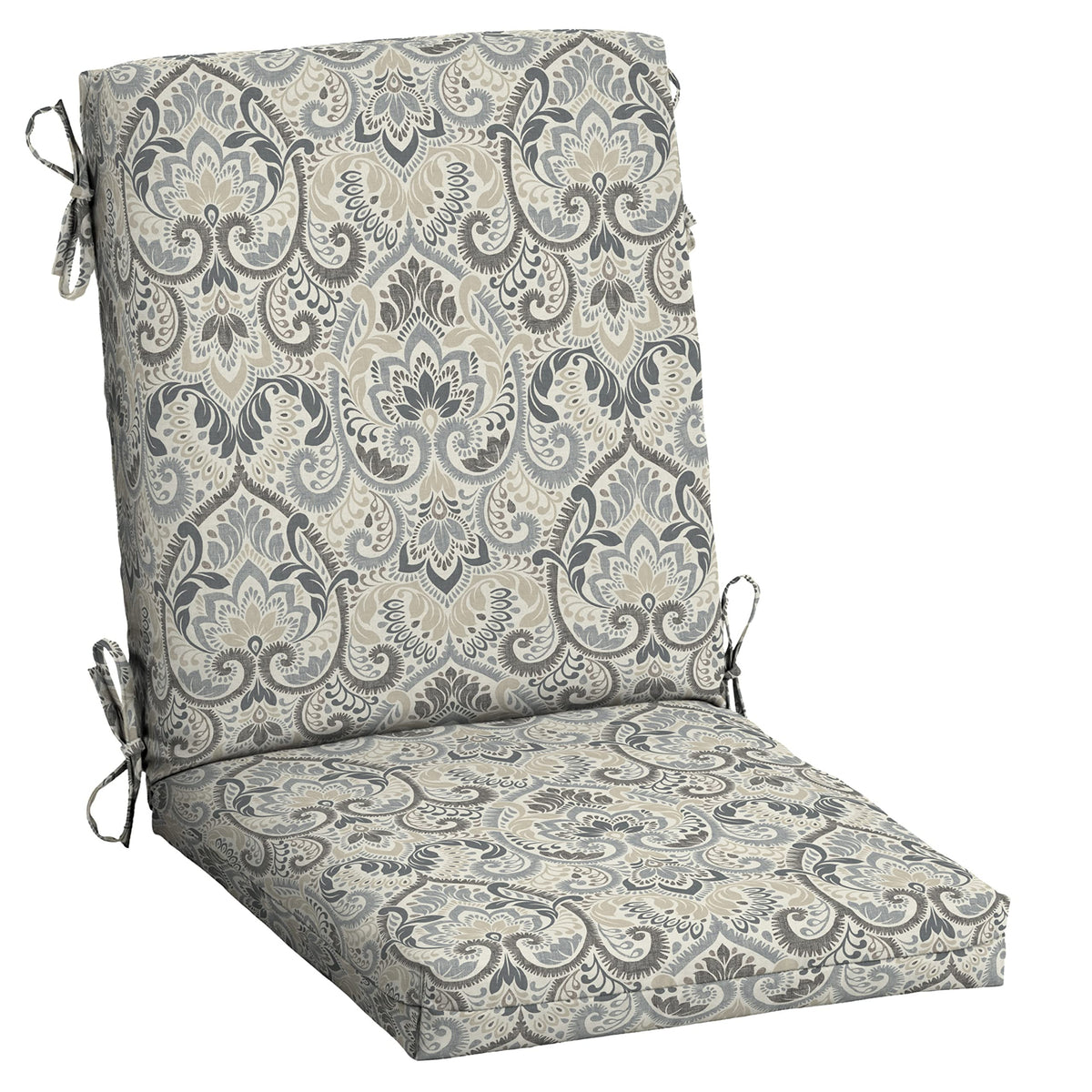 Arden Selections front view shows neutral damask cushion fit and vibrant look