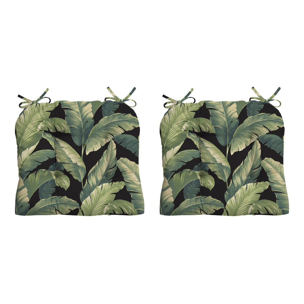 Arden Selections front view of 2-pack onyx cebu cushions showing tailored tufting and style