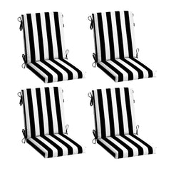 Arden Selections front view of 4-pack cushions showing cabana stripe and coordinated look for easy styling