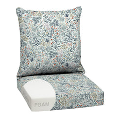 Arden Selections front view of pistachio botanical cushions showing stylish pattern and comfort