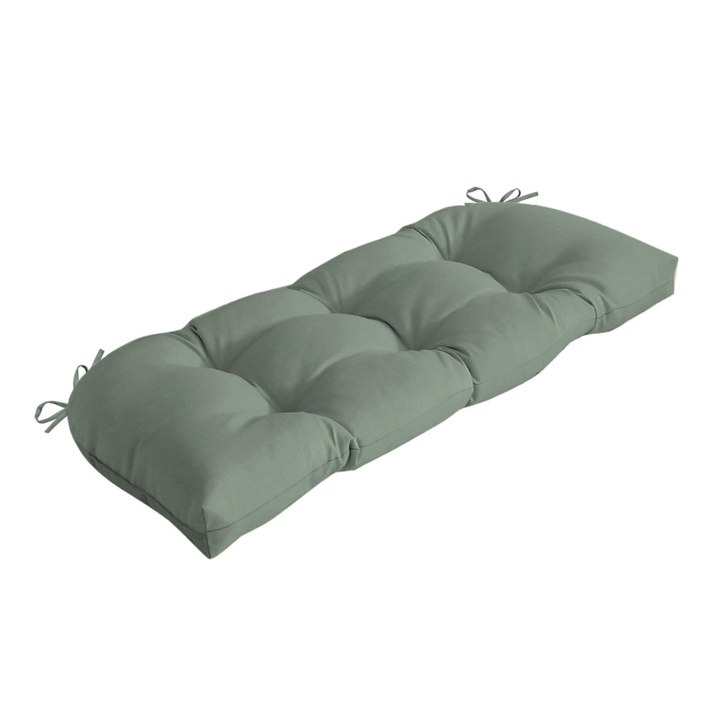 Arden Selections front view sage cushion showing full fit and color