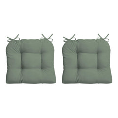 Arden Selections front view sage wicker cushion adds style and comfort outdoors