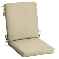 Arden Selections front view of tan seat and back cushions shows full coverage and comfort