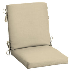 Arden Selections front view of tan Leala cushion showing neat profile and neutral color benefit comfort