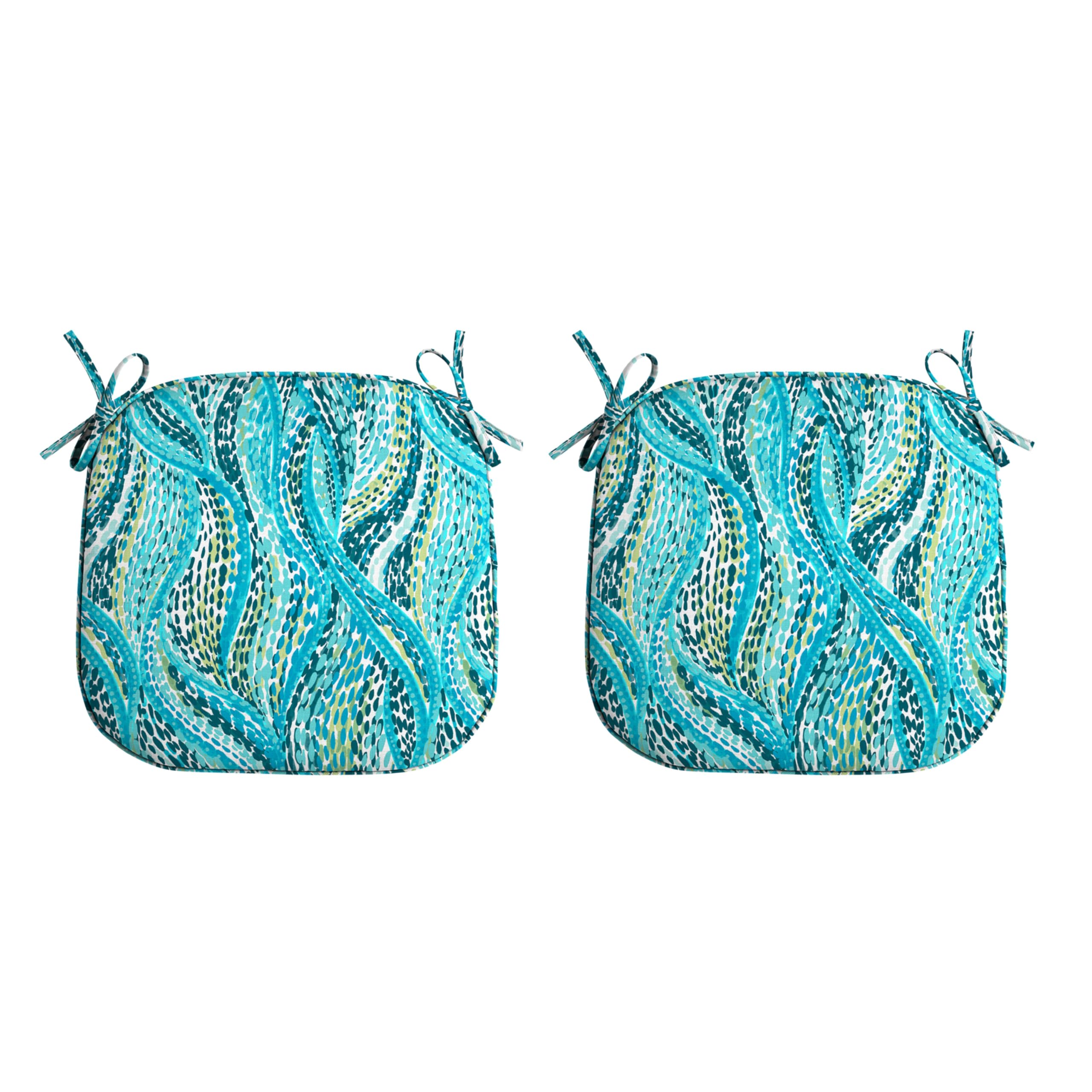 Arden Selections front view of teal Ariel cushions showing vibrant color and clean finish for stylish seating