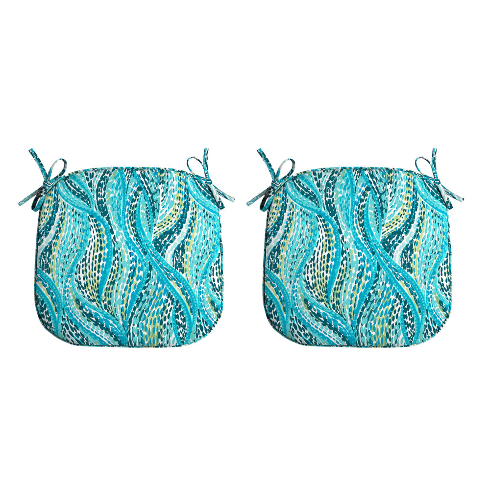 Arden Selections front view of teal Ariel cushions showing vibrant color and clean finish for stylish seating