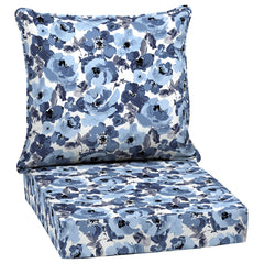 Arden Selections vista frontal del juego azul Garden Floral, luce colores vibrantes