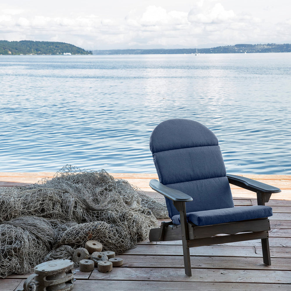 Arden Selections cushion on an Adirondack chair showing comfortable use
