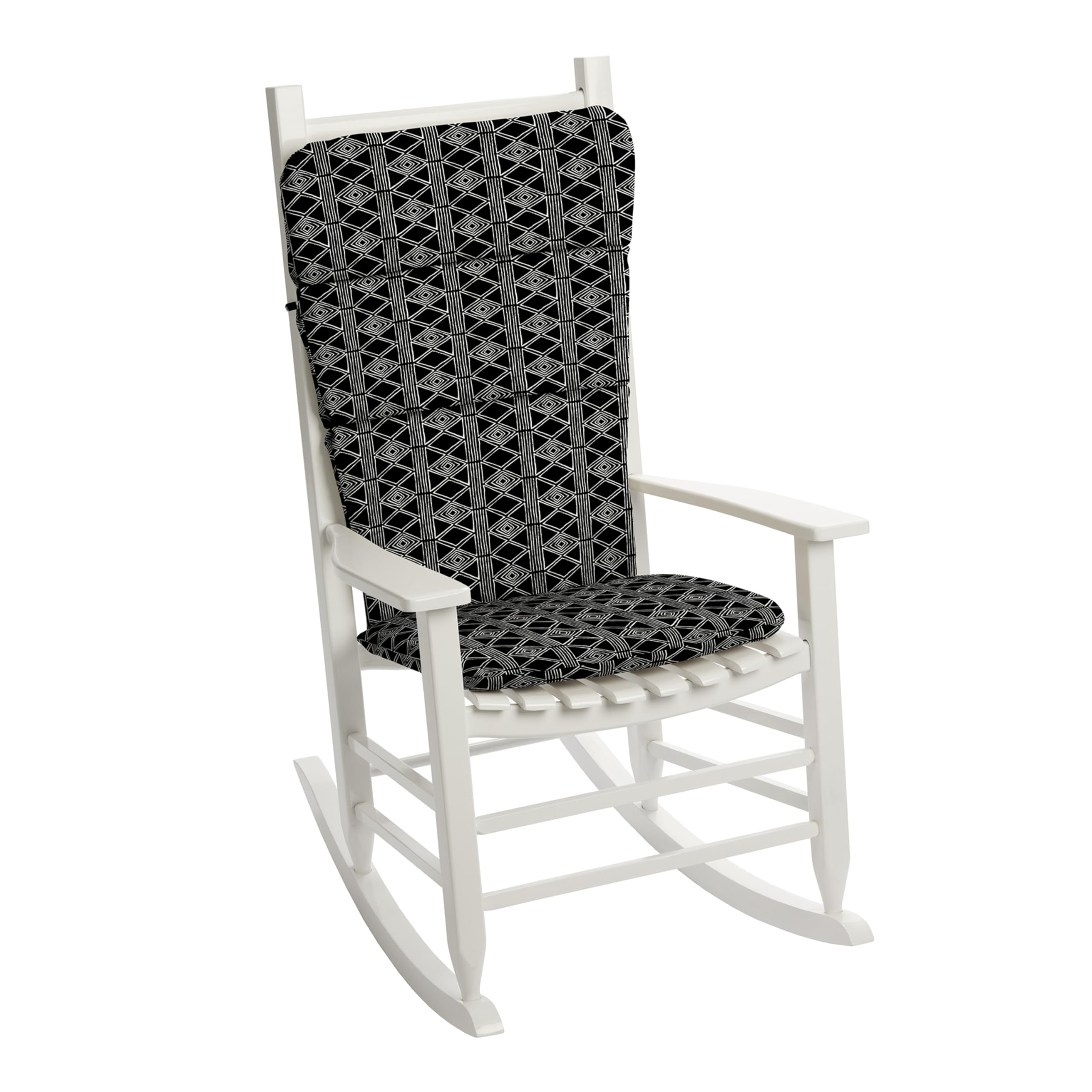 Arden Selections cushion in use on an Adirondack chair on a porch showing comfort and outdoor-ready style