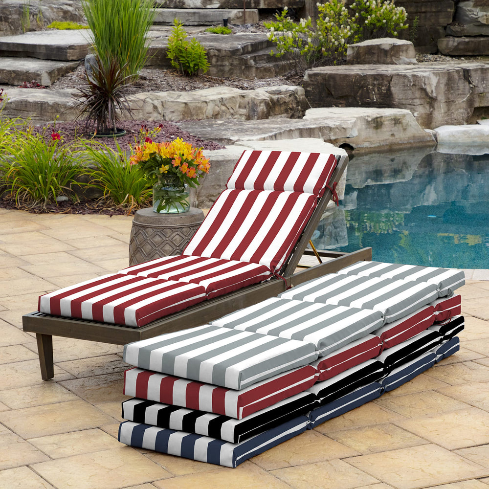 Arden Selections cushion on patio lounger illustrating outdoor style and everyday comfort