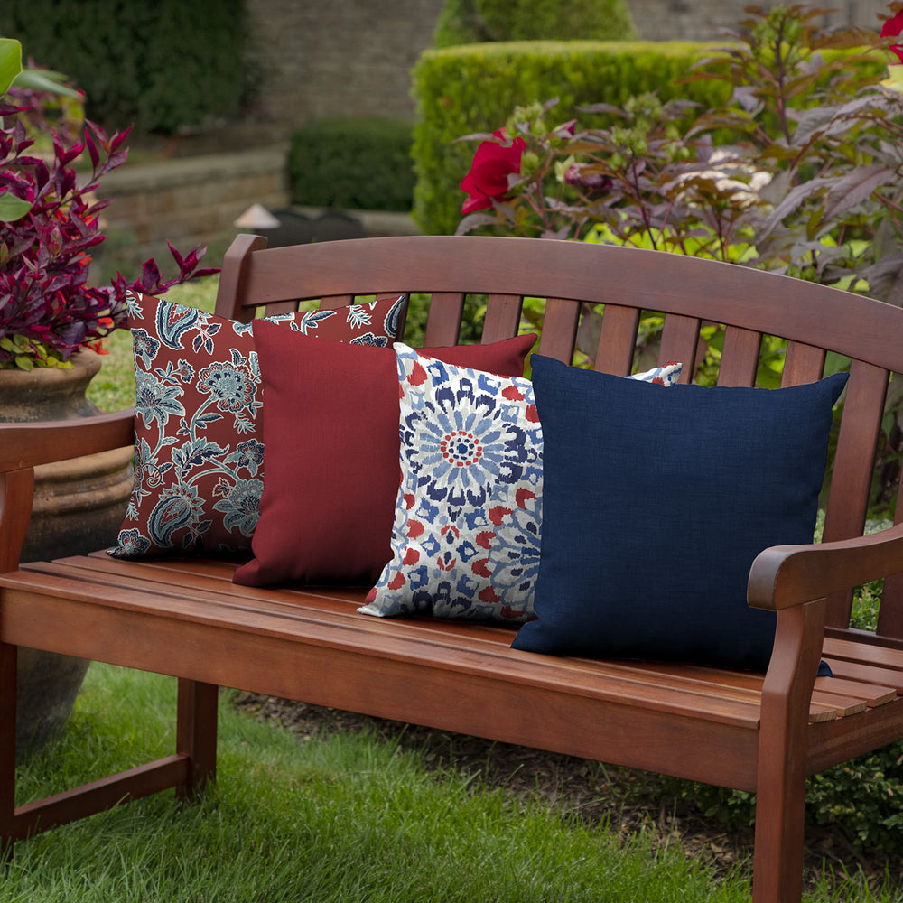 Arden Selections pillows in use on patio sectional adding style and comfort