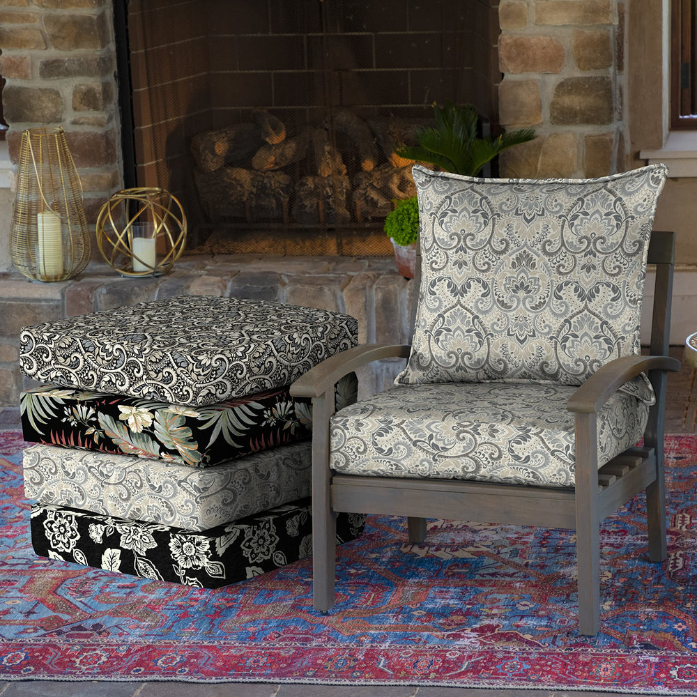 Arden Selections cushions on a patio sofa demonstrating comfort and style