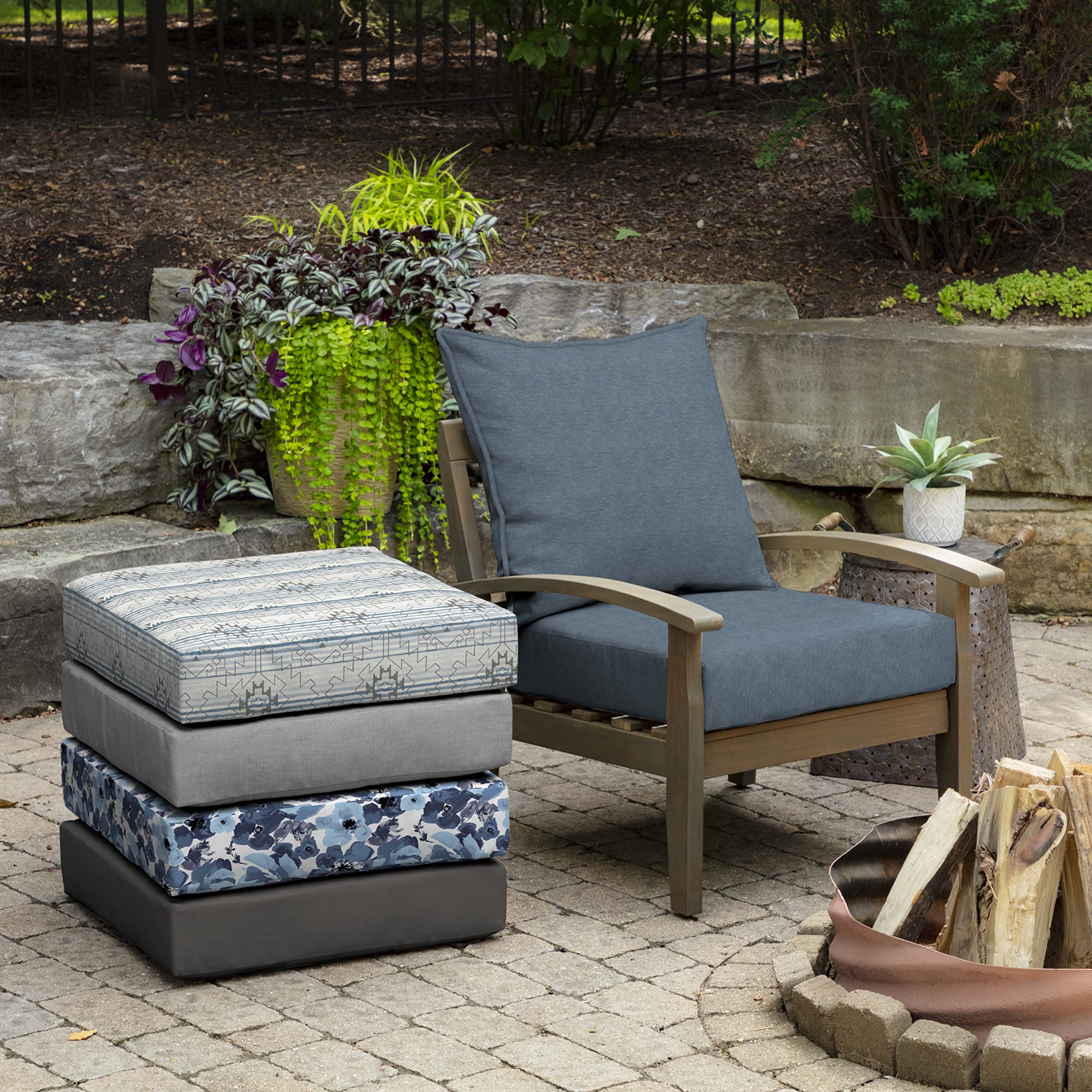 Arden Selections cushions styled on outdoor dining set for relaxed gatherings