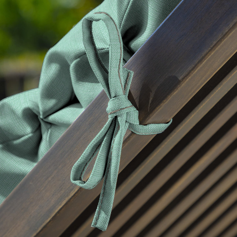 Arden Selections styled patio scene with cushion highlighting outdoor readiness