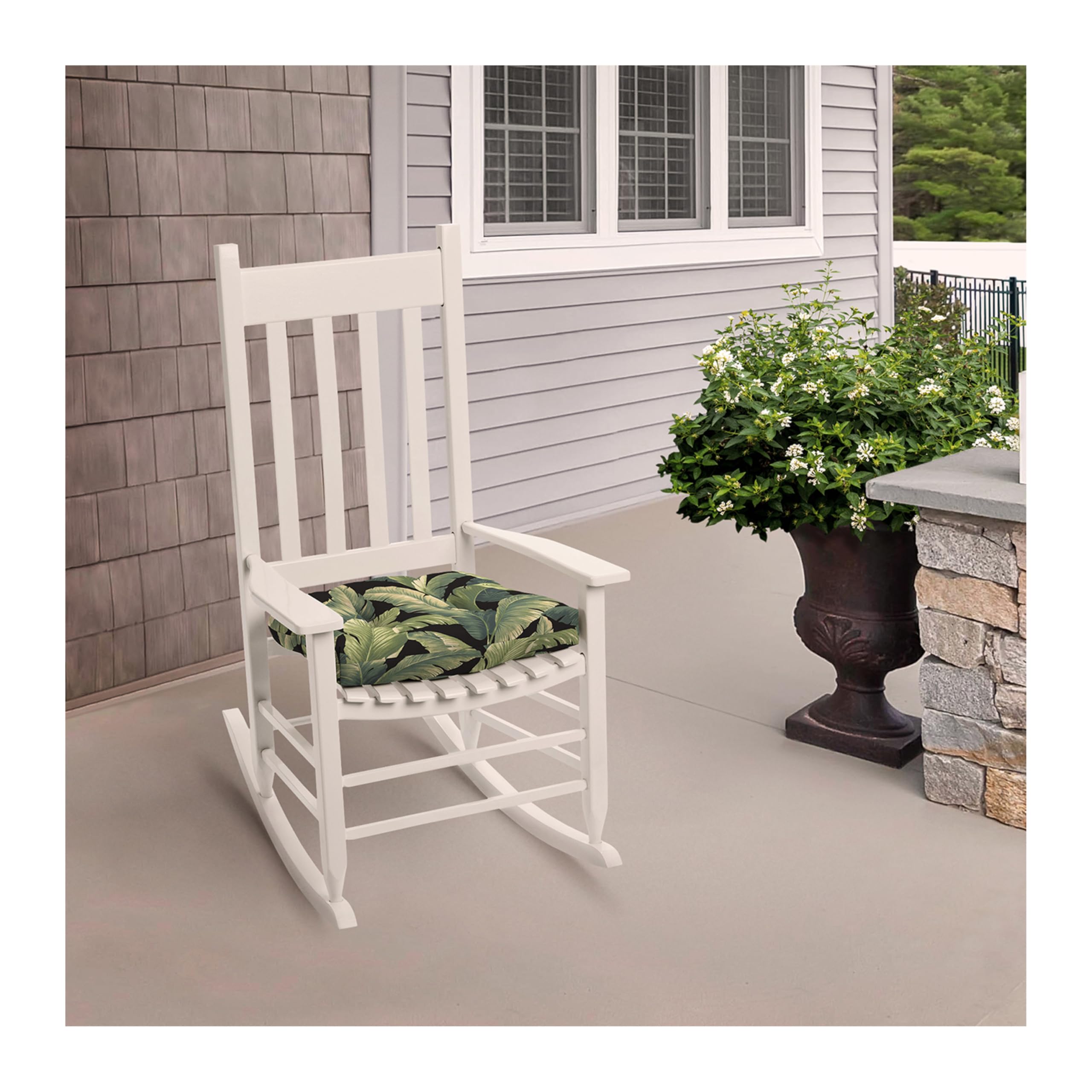 Arden Selections patio lifestyle scene showing weather-ready cushions enhancing seating