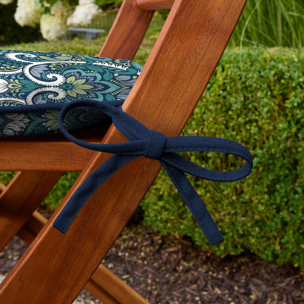 Arden Selections on outdoor dining chairs creating coordinated patio style and comfort