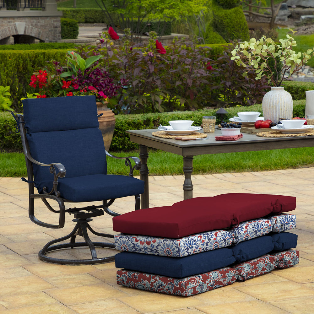 Arden Selections outdoor patio scene demonstrating stylish sapphire blue appeal